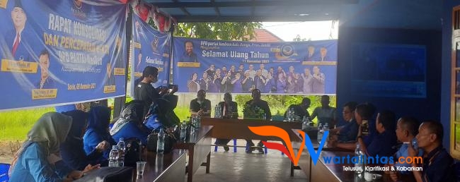 Potong Tumpeng Dan Syukuran, HUT Partai Nasdem ke -10  Di DPD Bungo Cukup Sederhana.